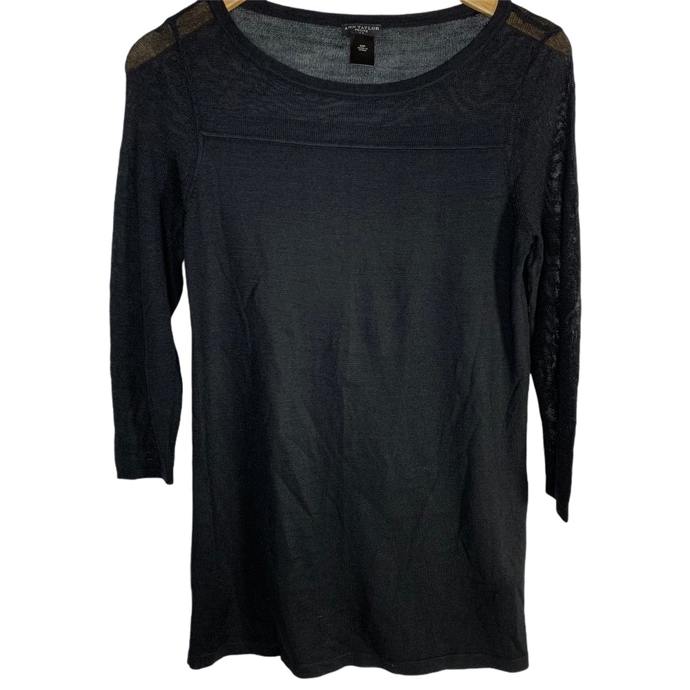 Ann Taylor black scoop neck sweater MP